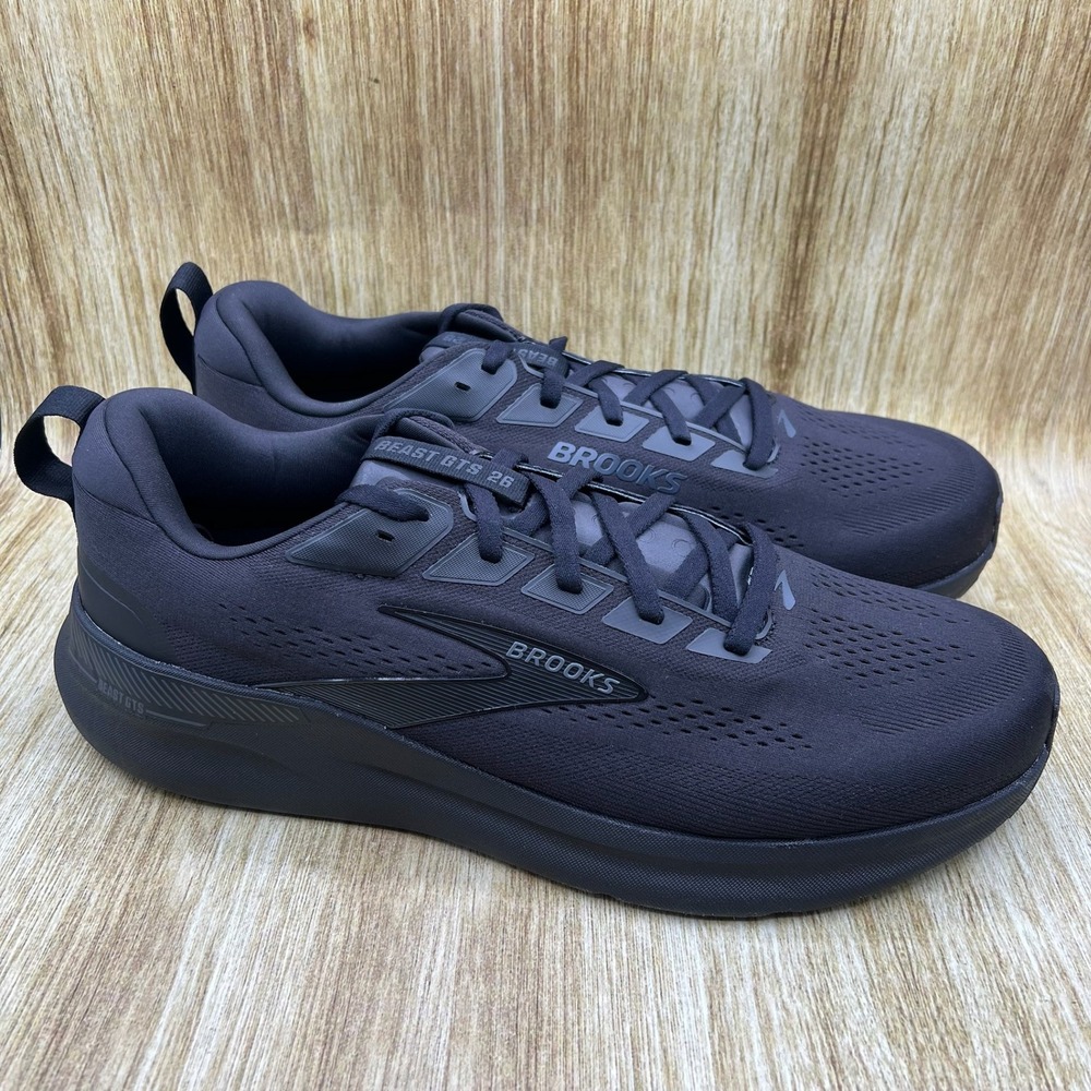 Brooks Beast GTS 26 Running Shoes Men's Size 16 Black Shoes Sneakers 1104551D076